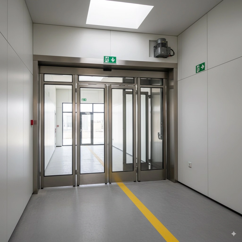 ماطورات-أبواب-المساحات-الضيقة-أبواب السلايد تلسكوب-أبواب الطوارئ والممرات الجانبية