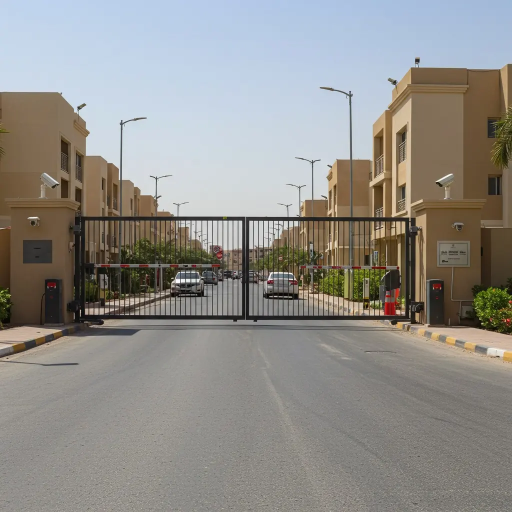 ماطورات-كهربائية-للأبواب-الطلاقتين-(الضلفتين)-للمجمعات السكنية