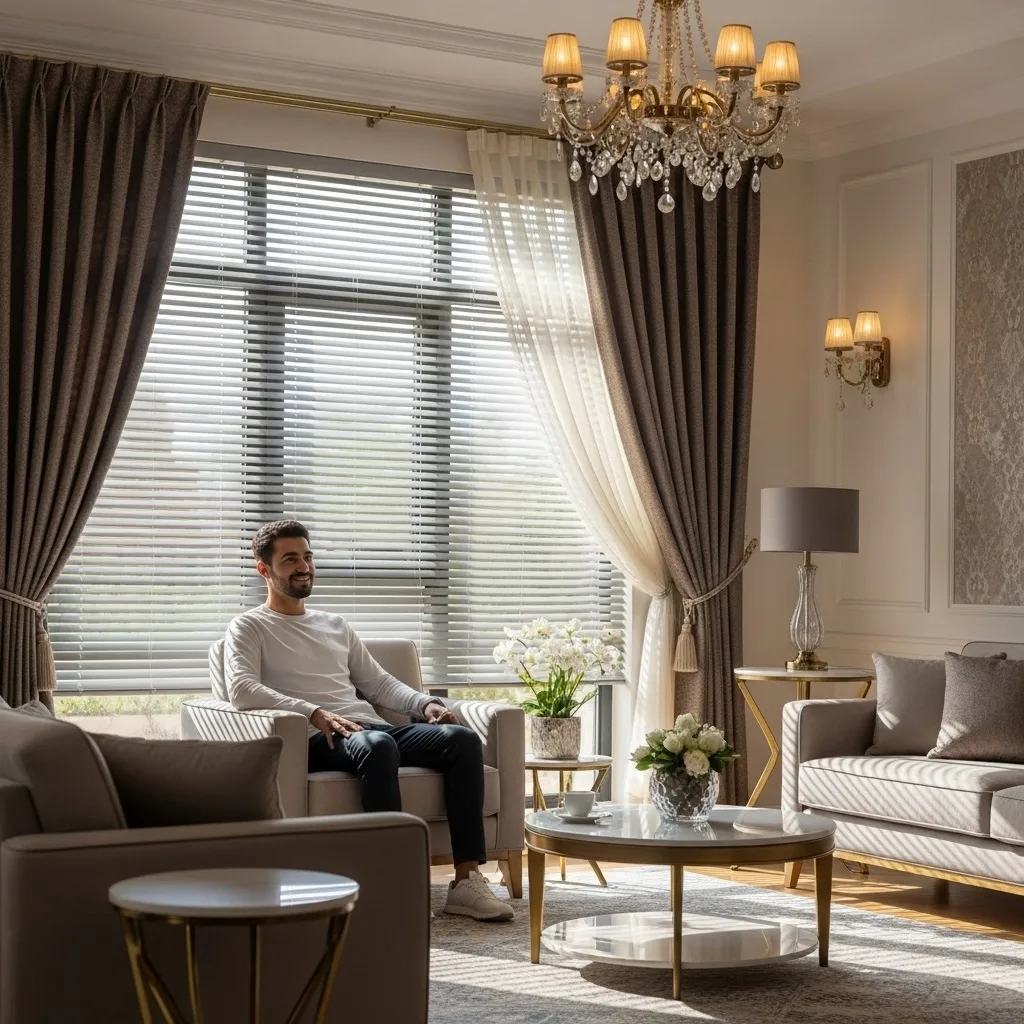 ماطورات-الأباجورات-والبرادي-والستائر-الكهربائية-غرف المعيشة