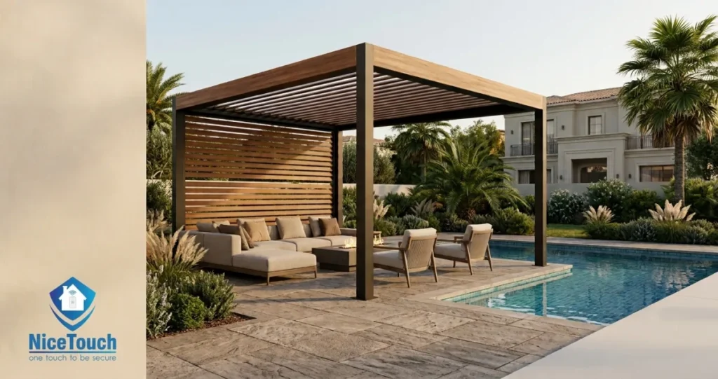 مظلات البيركولا (Pergola) للفلل والحدائق - توريد وتركيب في العراق